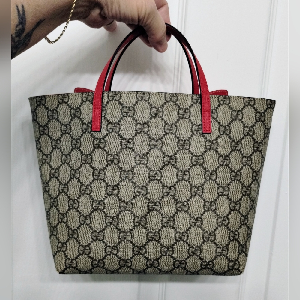 Gucci Guccissima Butterfly Tote & Gucci Marmot Key Card Case Bundle (2 Piece Set - Picture 5 of 16